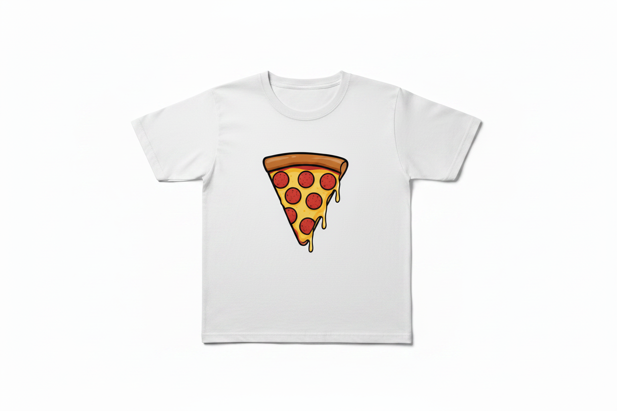 Pizza T-Shirt Unfolded